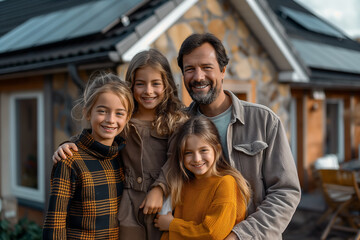 Image of solar panels on the roof Solar energy and life