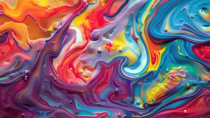 Psychedelic Liquid Swirl Patterns with Rainbow Colors