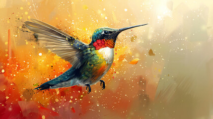 hummingbird in flight