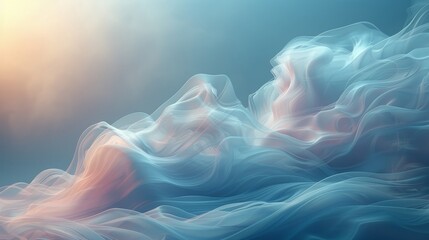 Fototapeta premium Abstract air and flowing waves going across the background. 