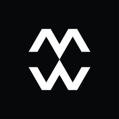 vector monogram logo design in the shape of a hexagon and forming the letters 