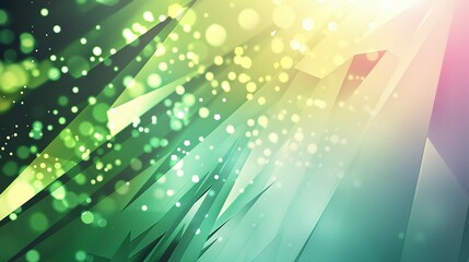Obraz premium Digital abstract background. Light Green abstract geometric background with shape for banners, wallpapers, posters, covers, tech, AI, data, audio, graphics, presentation, and more.