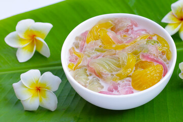 Thai dessert in coconut milk