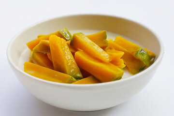 Sweet pumpkin in coconut milk