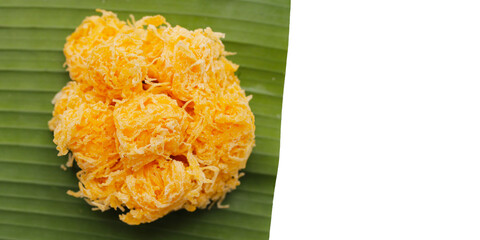 Thai crispy flossy sweet Eggs floss (Foi Thong Krob)