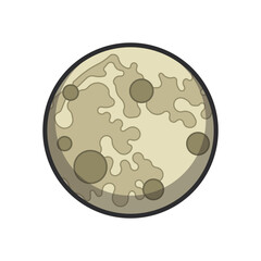 Moon icon in flat style vector illustration.