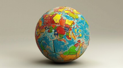 Explore the intricacy of a 3D rendered soccer ball, where cutting-edge technology meets the world's most beloved sport. Ai Generated.