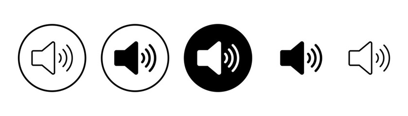 Speaker icon vector isolated on white background. Volume icon. Loudspeaker icon vector. Audio. Sound