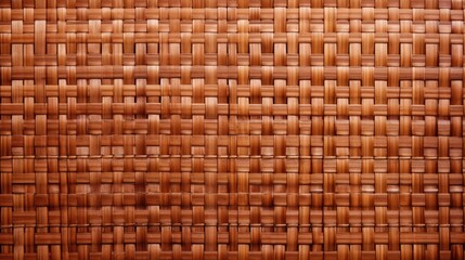 Brown bamboo weave texture, a nature background with handicraft charm. Ai Generated.