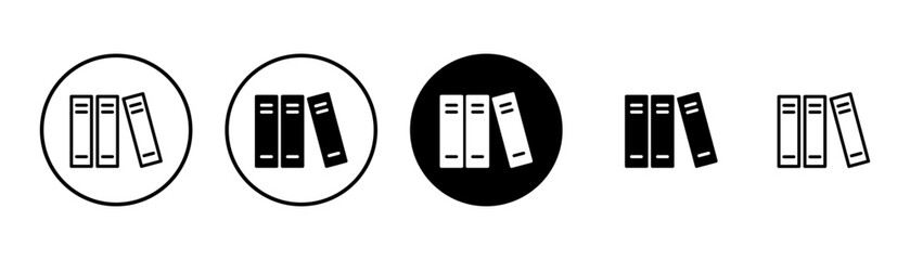 Library icon vector isolated on white background. Book icon vector