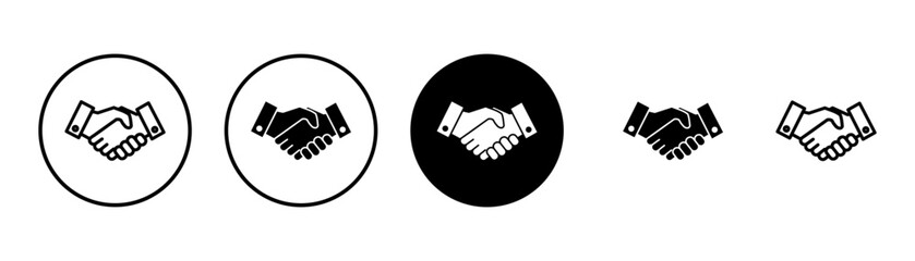 Business handshake icon vector isolated on white background. Handshake icon vector. contract agreement. Trust icon vector. Deal. Done. partnership icon