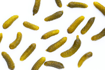 Tasty pickled cucumbers. Fermented vegetables