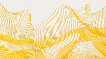 Drawing of minimal yellow line background. Illustration