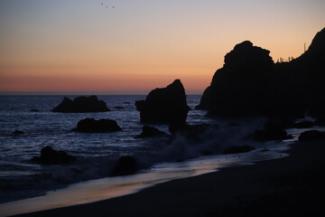 sunset on the beach