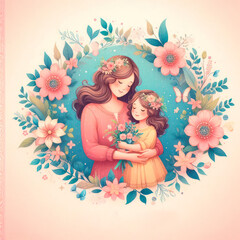 Mother and daughter True Love Maternal Love Mother´s Day