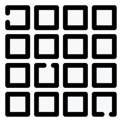 grid pattern icon 