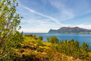Obraz premium landscape of the area surrounding the city of Alesund, Norway