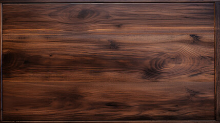 imagine An abstract top-down view of an empty wooden palette in a deep walnut shade.