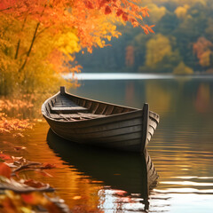 Fototapeta premium boat on the river