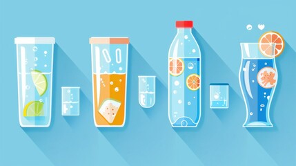 body health infographic illustration drink water icon dehydration symptoms. water. Illustrations