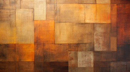 imagine An abstract interplay of empty wooden textures in warm sunset shades, casting soft shadows and inviting contemplation.