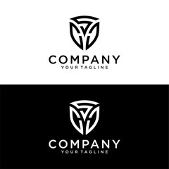 SCJ Shield Lettermark Logo Vecttor.