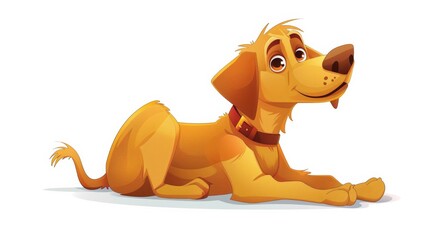 Cartoon dog sitting. cartoons. Illustrations