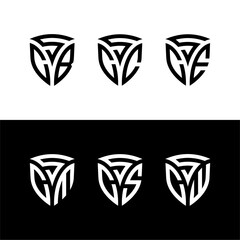SCC Shield Lettermark Logo Set.