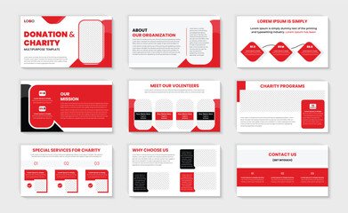 Charity Powerpoint presentation template with PPT slide design