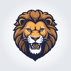 lion head mascot logo