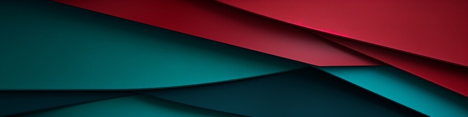 Obraz premium Minimalistic Crimson Red, Green, Blue colors wallpaper with clean lines and bold colors, contemporary design, banner