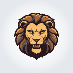 lion head mascot logo