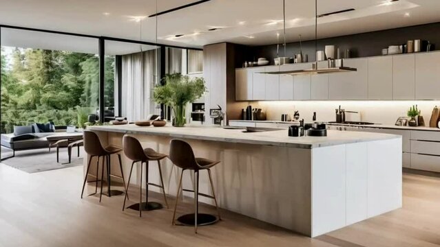 modern kitchen interior