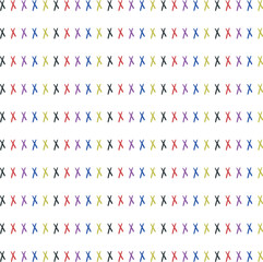 Colored crooked crosses form a texture. The art is suitable for decorating things for a holiday or congratulations.