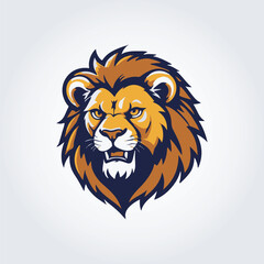 lion head mascot logo