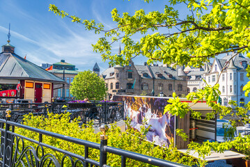 alesund downtown during a sunny springtime day, Norway