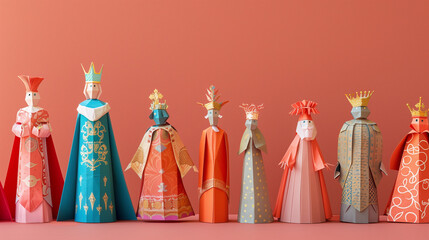Collection of Elaborate Paper Craft Queens