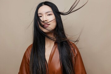 Woman fashion hair asian portrait beauty