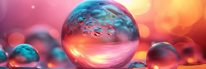 A_minimalist_background_featuring_delicate_soap_bubble