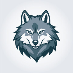 wolf head mascot logo