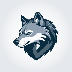 wolf head mascot logo