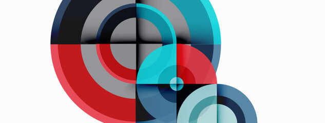 Obraz premium The letter q is showcased as a symbol of art with colorful circles forming a pattern on a white background. The electric blue circles create symmetry in the closeup rectangle graphic design