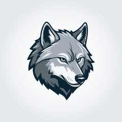 wolf head mascot logo