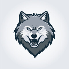 wolf head mascot logo