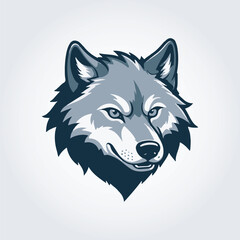 wolf head mascot logo