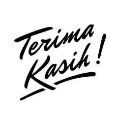 Terima Kasih Typography. Thank you in Indonesian.