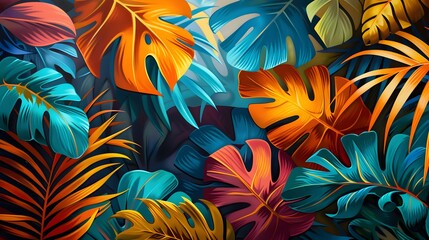 Tropical leaf background