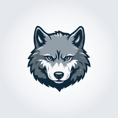 wolf head mascot logo