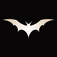 bat vector logo illustration on black background