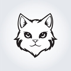 Obraz premium cute cat logo